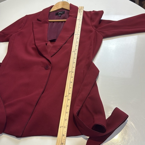 J.Crew Burgundy Crepe Wrap Blazer Size Small - Picture 6 of 8